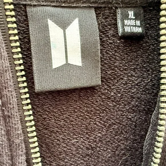 BTS Official Zipper Hoodie Kpop Sweatshirt XL - Picture 4 of 6